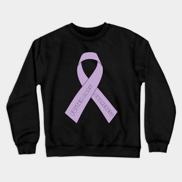 Foster Care Awareness Ribbon Crewneck Sweatshirt by DiegoCarvalho